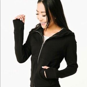 Black Zipper Zyia Hoodie Sweatshirt